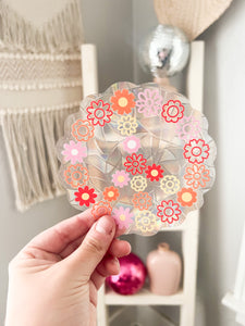 Floral Peace Suncatcher Sticker