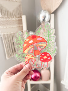 Leafy Mushy Suncatcher Sticker