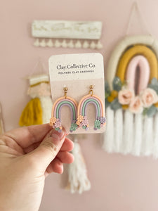 Pastel Daisy Rainbow Dangles